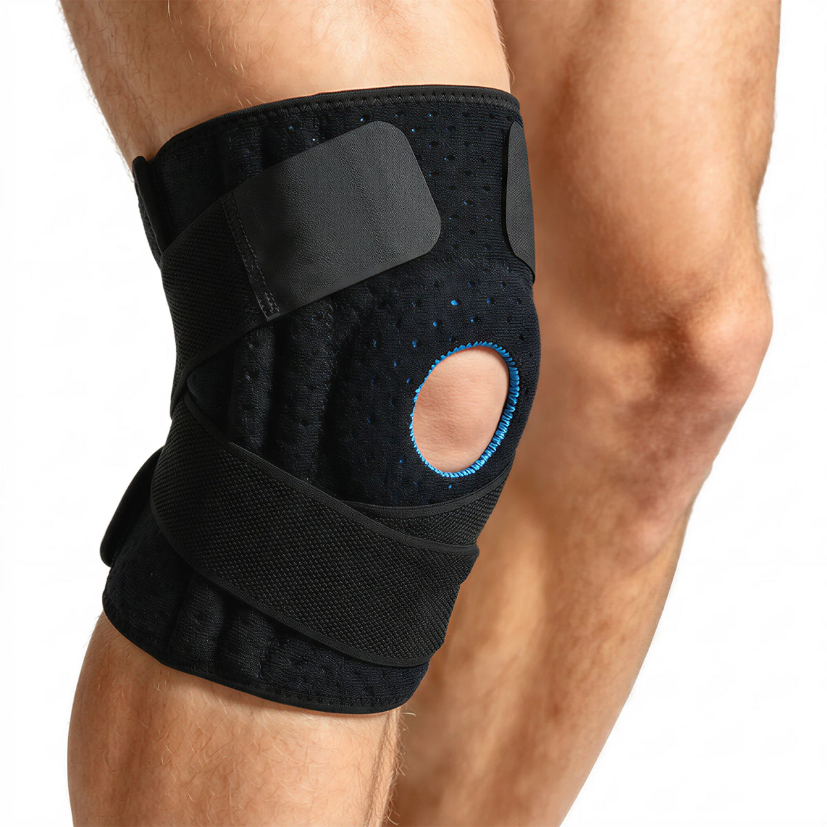 Knee Brace Open Patella Sleeve with Cross Bands & Springs Knee Support Brace Nixie