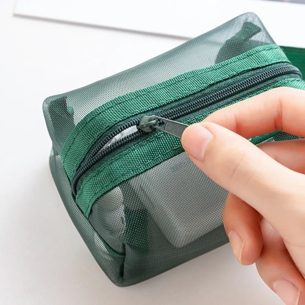 Mini Transparent Zipper Storage Bag – Cosmetic & Coin Pouch