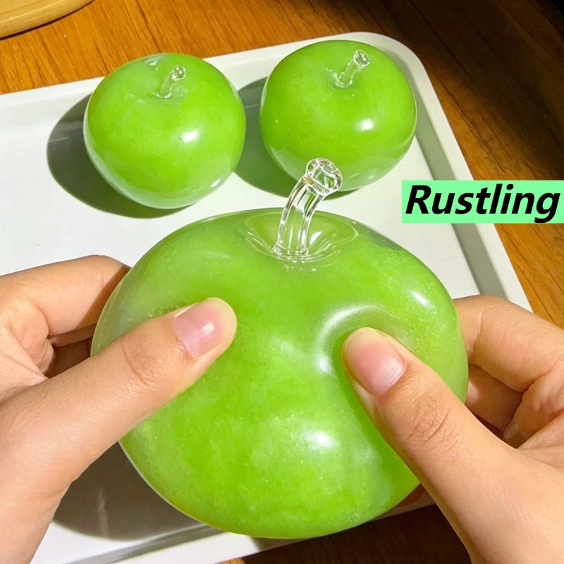 Green Apple Squishy Fidget Toy – Crunchy Moldable Slow Rise Foam Squishy Fidget Toy Nixie