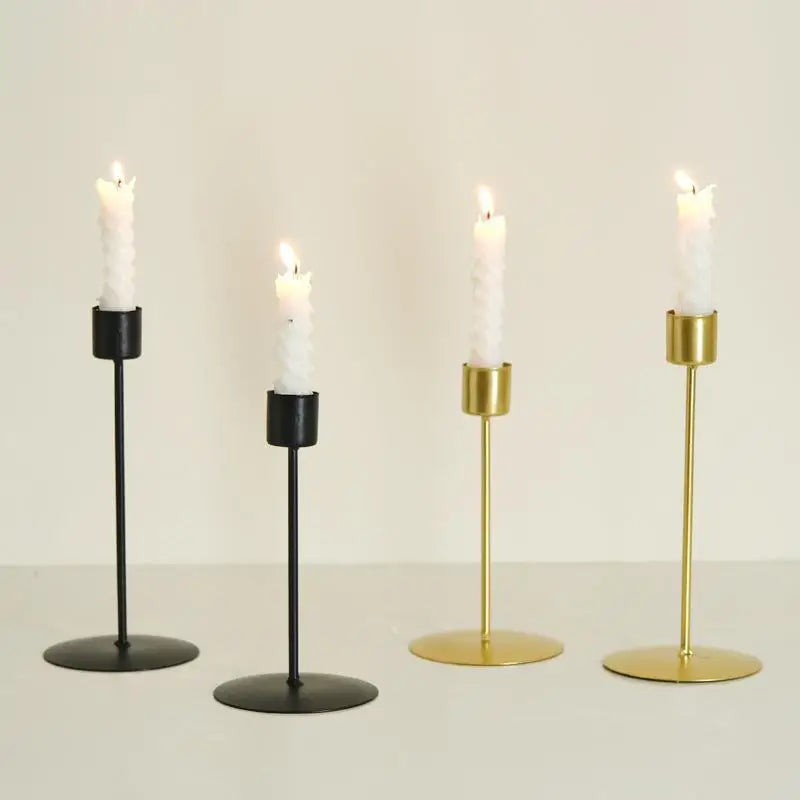 Golden Metal Candle Holder – European Style Wedding & Home Decor Metal Candle Holder Nixie