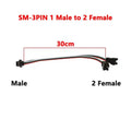 5PCS SM-3Pin Male Female Connector Extension Wire 20AWG Connector Extension Wire Nixie 1-2-30CM