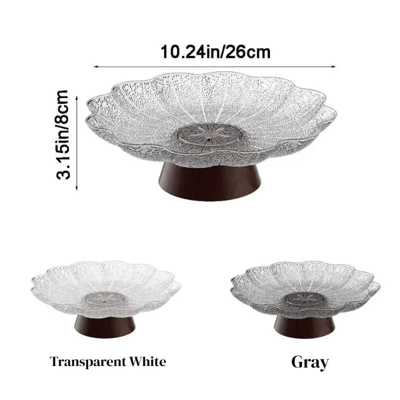 Elegant Footed Fruit Bowl Pedestal Plate – BPA-Free Plastic Pedestal Fruit Bowl Nixie