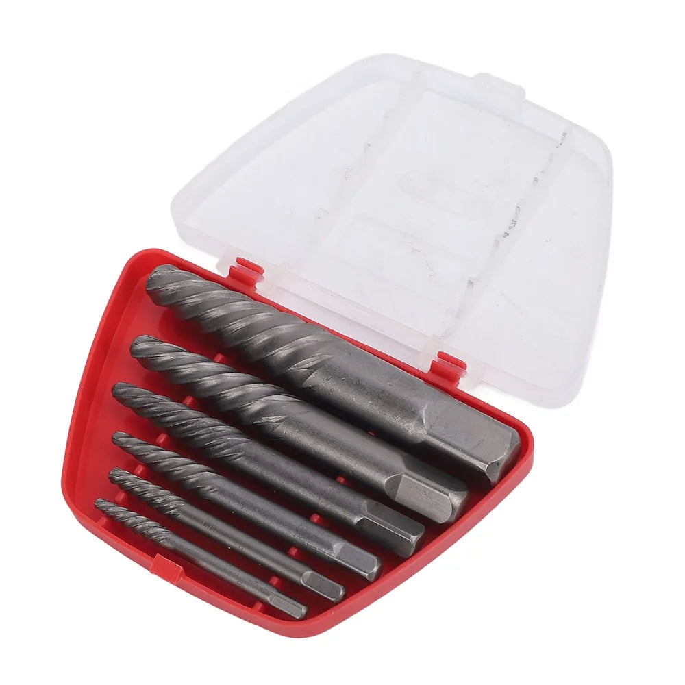 6-Piece Heavy Duty Screw Extractor Set | Bolt Removal Kit