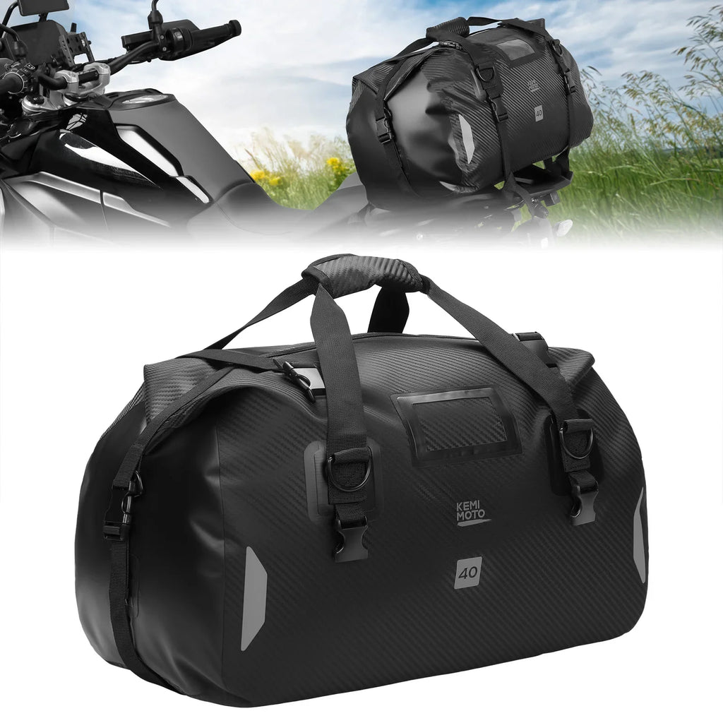 KEMITOUR 40L/65L Waterproof Motorcycle Tail Dry Bag Motorcycle Tail Bag Nixie