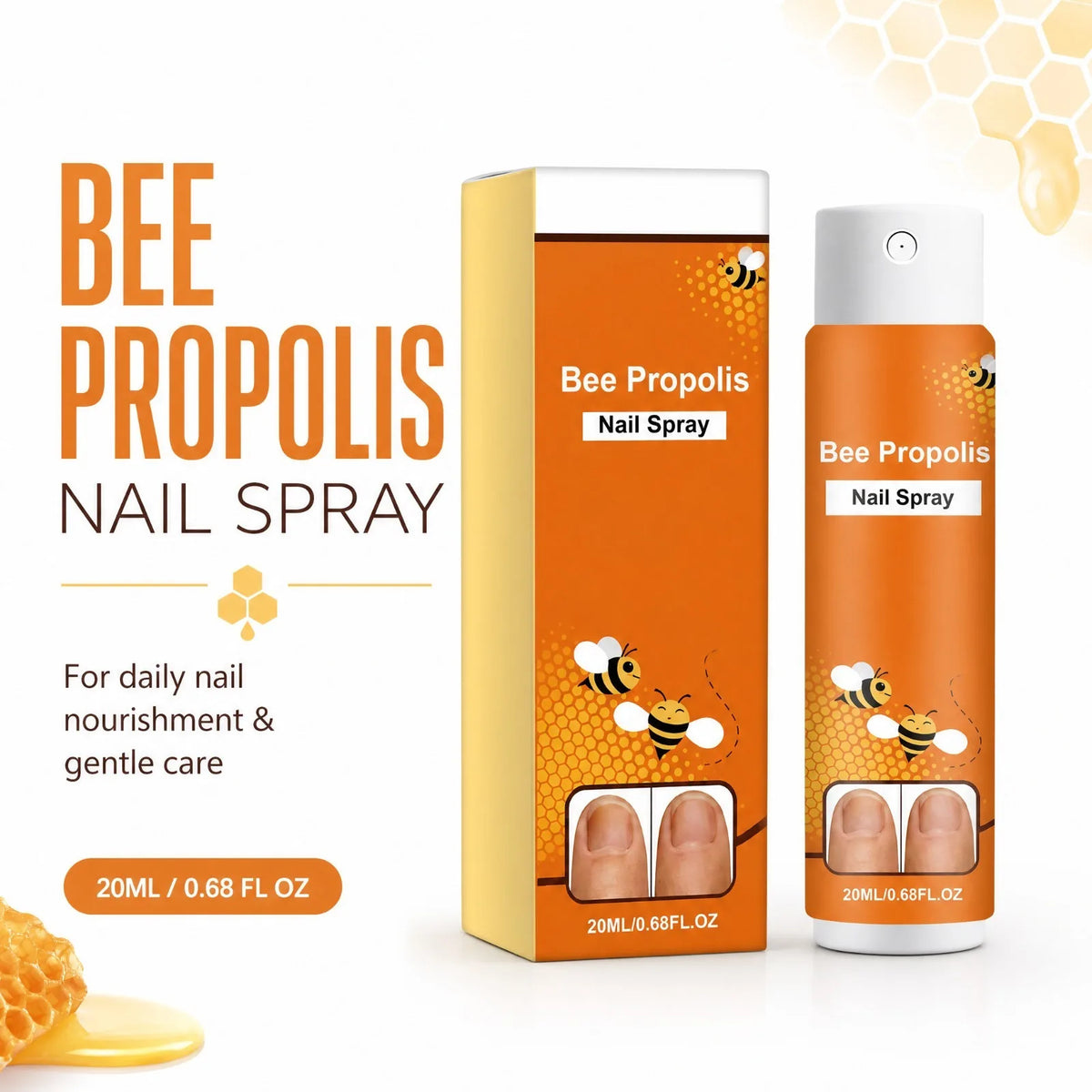 Bee Propolis Nail Spray – Nourishing Cuticle & Nail Care Nail Care Spray Nixie