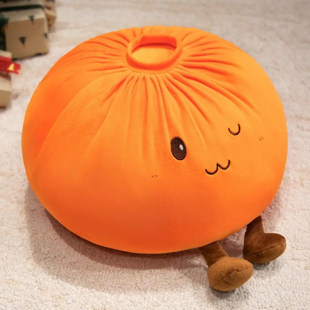 Steamed Bun Dumpling Plush Pillow – Soft Kawaii Stuffed Toy
