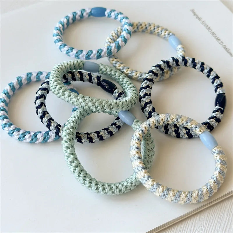 8-Pack Colorful Elastic Hair Ties for Ponytails & Hairstyles Elastic Hair Bands Nixie