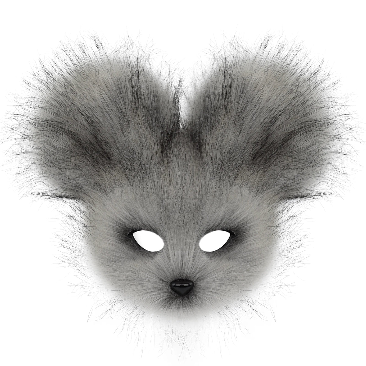 Faux Fur Mouse Mask – Halloween Carnival Costume Prop Costume Mask Nixie Darkgray