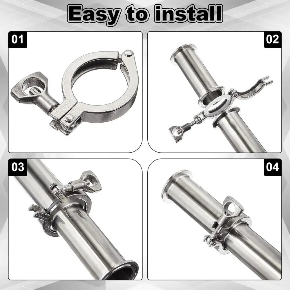 SS304 Stainless Steel Tri Clamp Fitting with Silicone Gasket Pipe Clamp Fitting Nixie