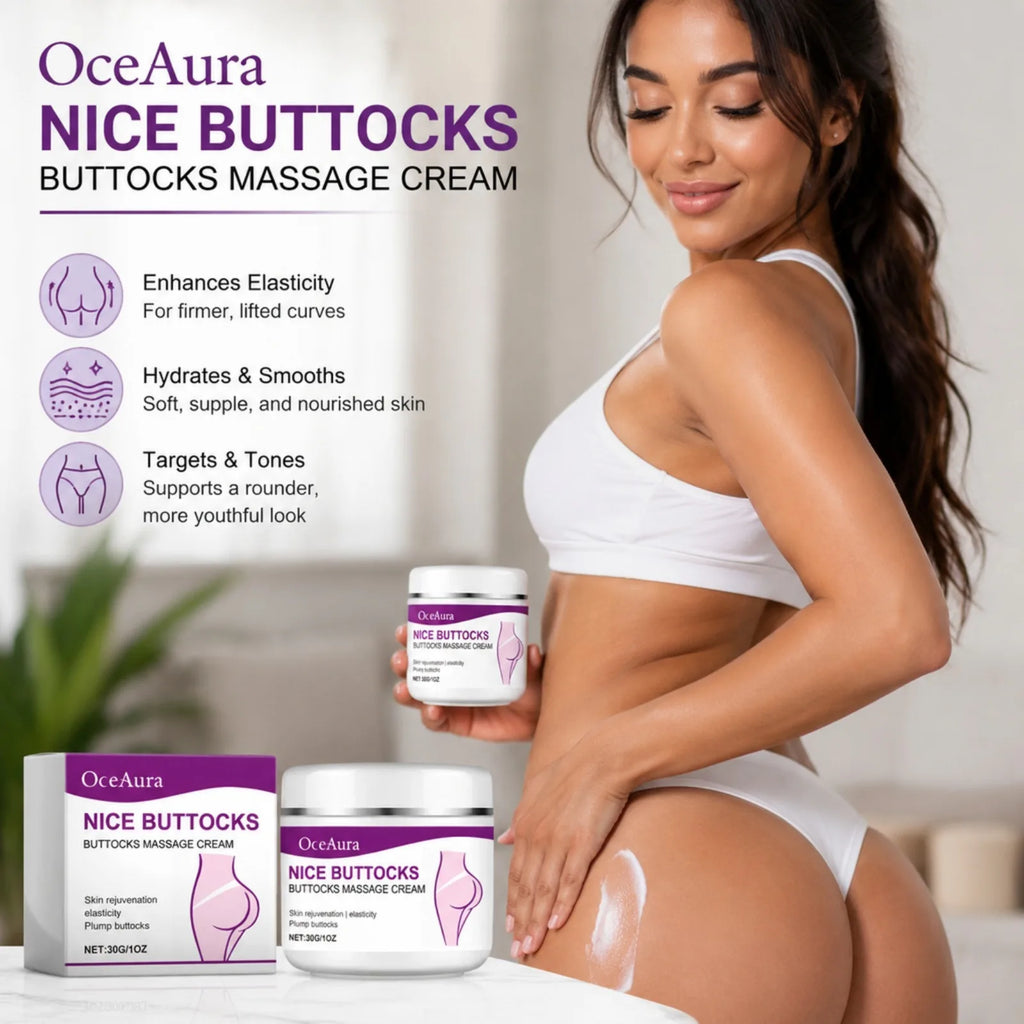 OceAura Hip Firming Massage Cream – Moisturizing Body Skin Care Body Firming Cream Nixie