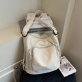 Large Capacity Canvas Crossbody Bag – Korean Fashion Shoulder Bag Crossbody Shoulder Bag Nixie BB-596-White Extra Large