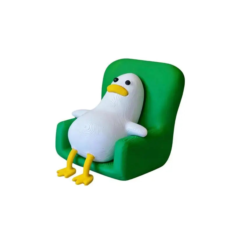 3D Printed Lazy Duck Figurine | Resin Desktop Ornament Gift Decorative Figurine Nixie
