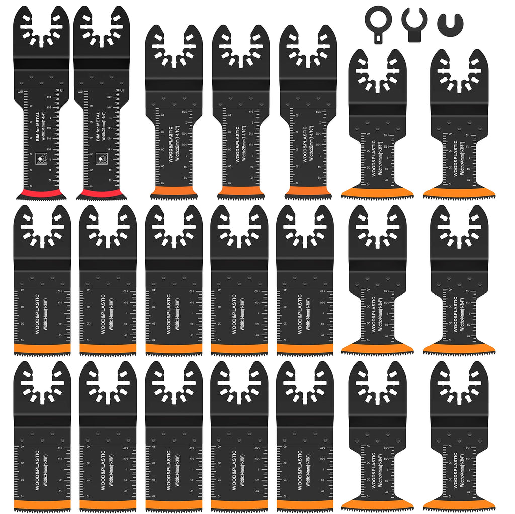 Oscillating Multitool Saw Blades – 24 Pc High Carbon Steel Set