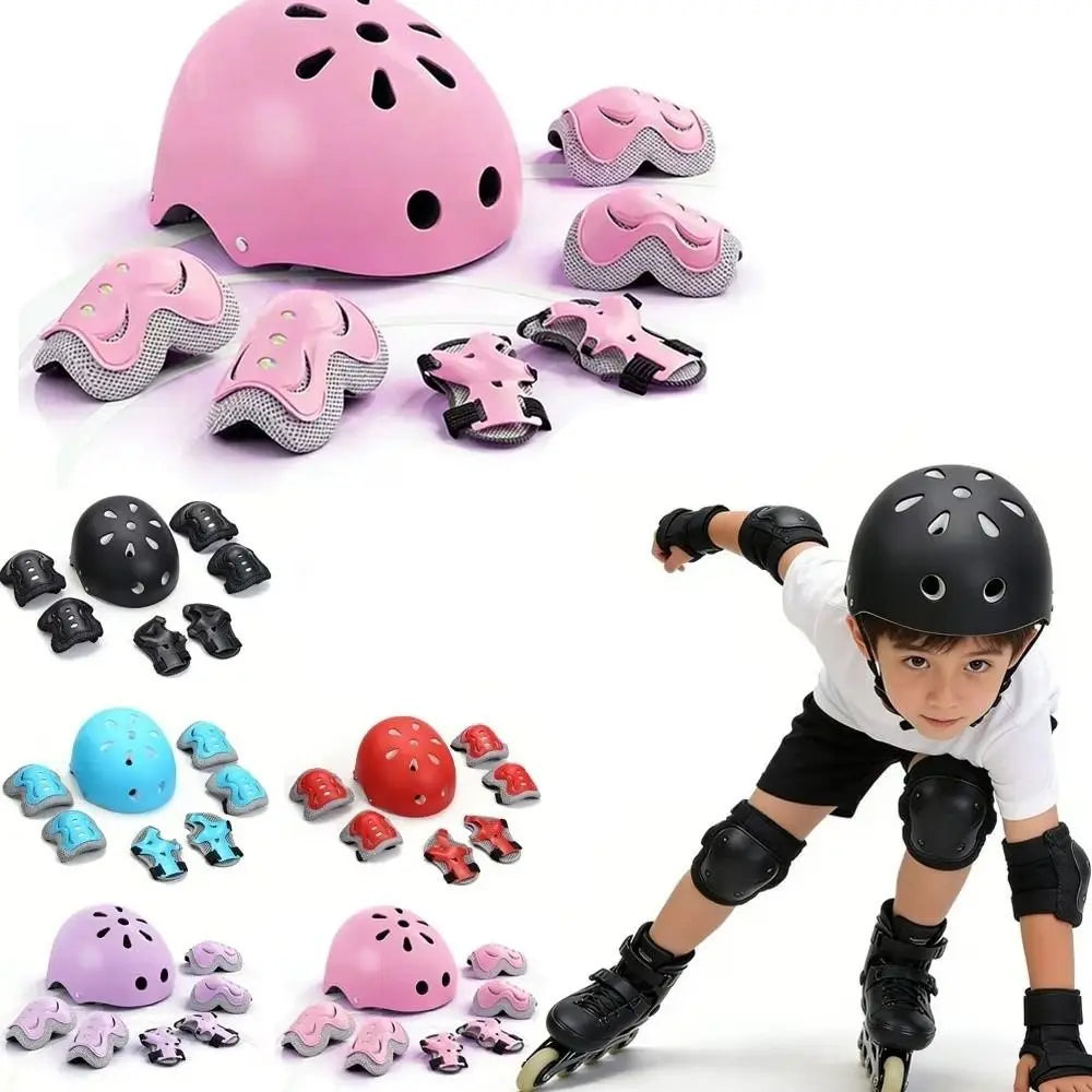 7-Piece Kids Protective Gear Set – Helmet, Knee & Elbow Pads Kids Protective Gear Nixie