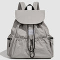 Women's Lightweight Drawstring Backpack – Water-Resistant Drawstring Backpack Nixie Gray