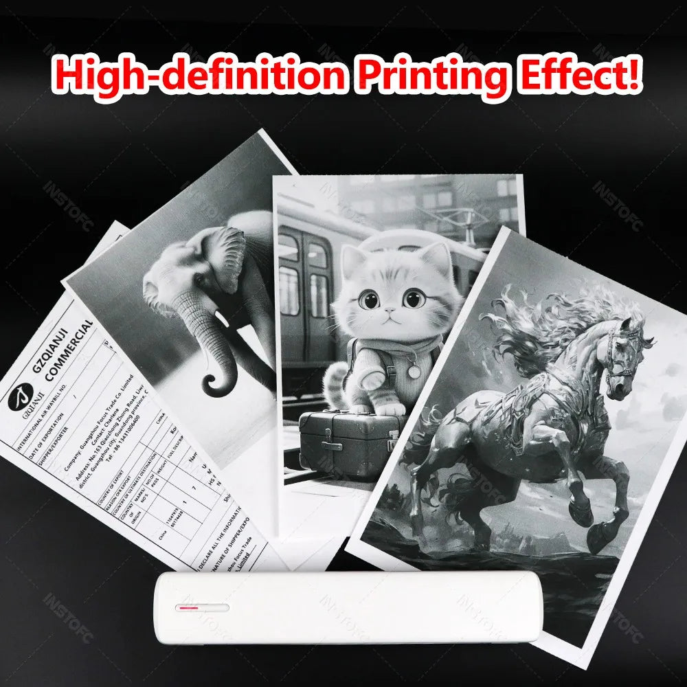 INSTOFC C80 Wireless Bluetooth A4 Thermal Printer | Portable