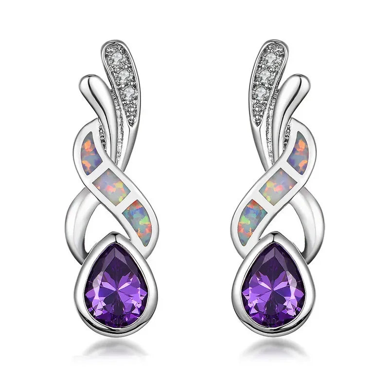 Women's Silver Drop Dangle Earrings – Bridal Wedding Gift Drop Dangle Earrings Nixie