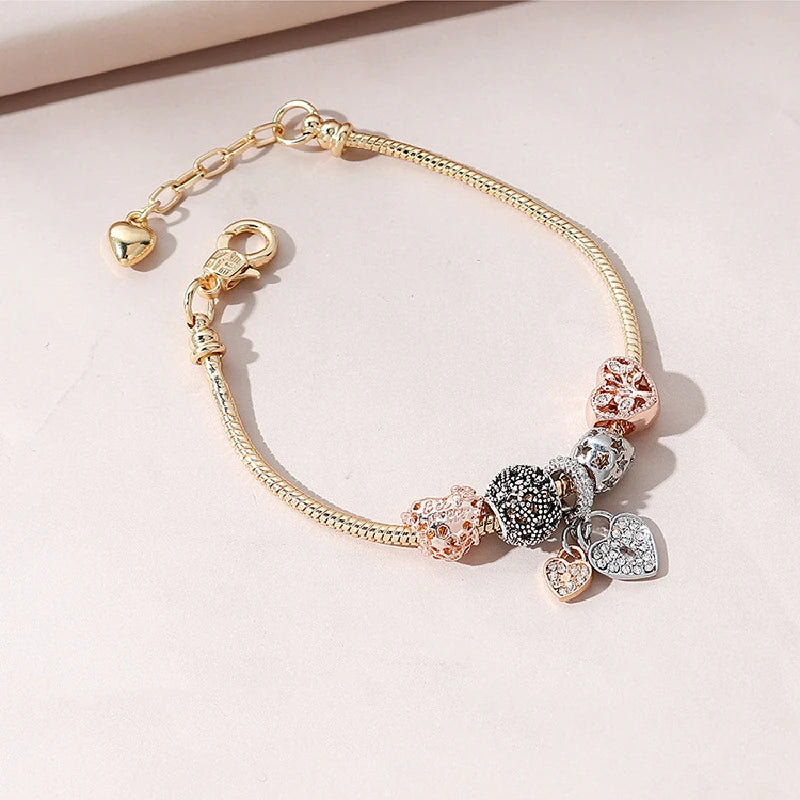 Heart Shaped Tree of Life Bracelet – Gold Copper Chain Fashion Bracelet Nixie