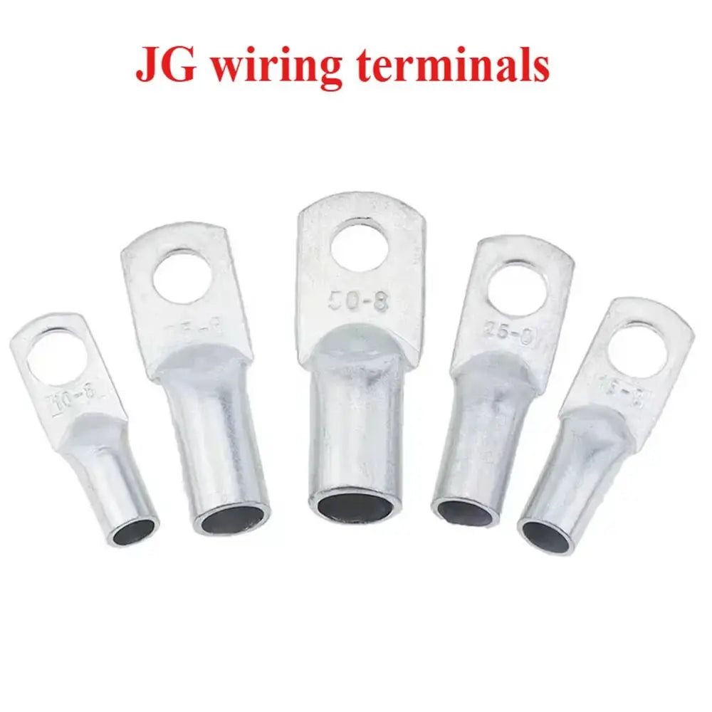 5Pcs JG Tinned Copper Ring Crimp Terminal Lugs 14-2AWG M6-M12 Ring Crimp Terminal Nixie