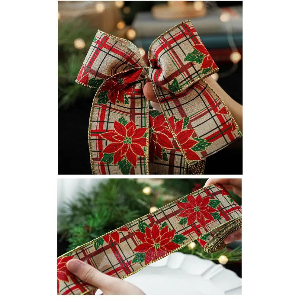 Christmas Red Burlap Ribbon 2M – DIY Festive Craft Ribbon Craft Ribbon Nixie