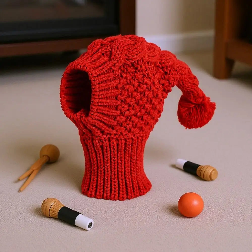 Knitted Dog Hat Yarn Puppy Hood Warm Ear Cover – S, M, L Dog Hat Nixie