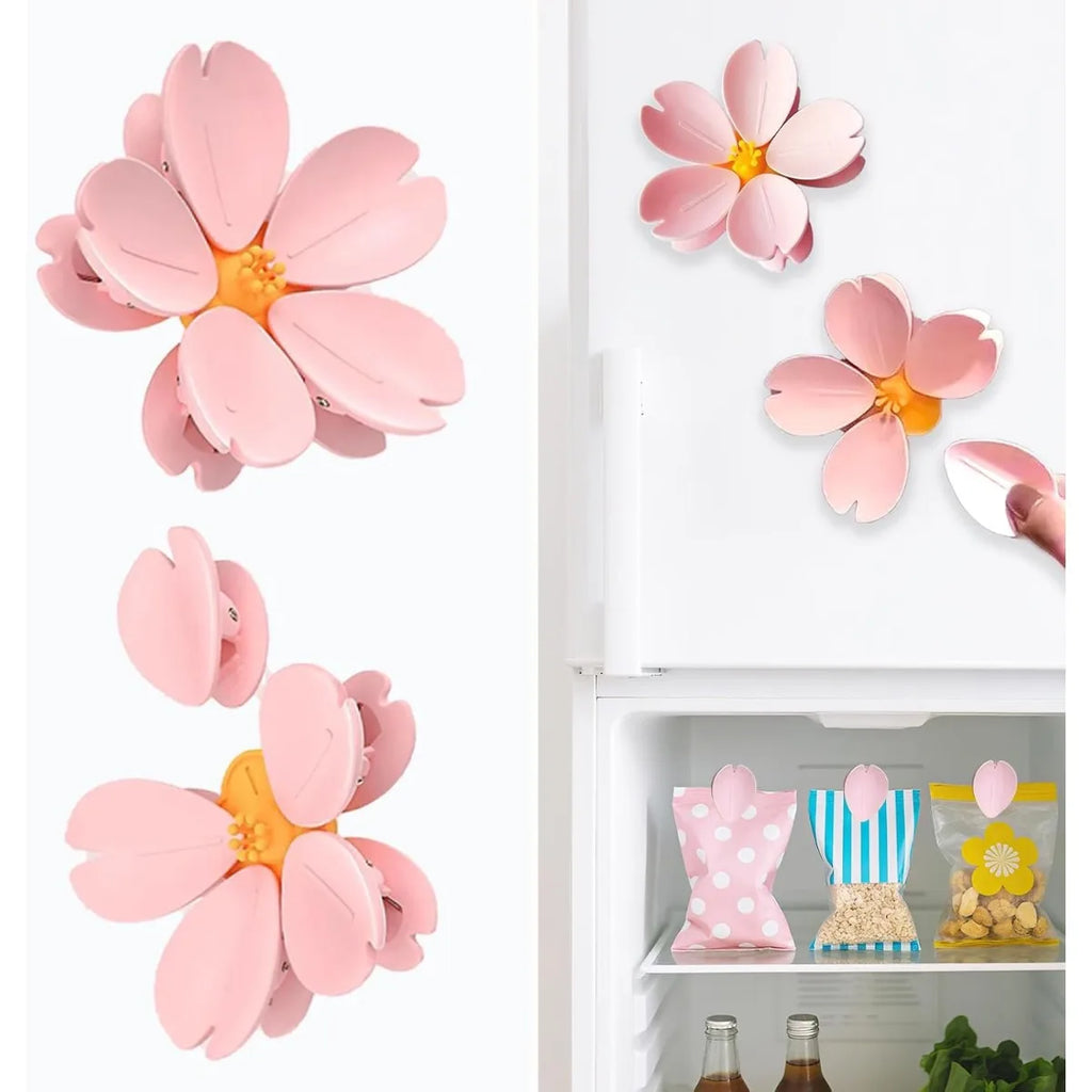 Sakura Magnetic Fridge Clip – Flower Food Bag Sealer Magnet Magnetic Bag Clip Nixie