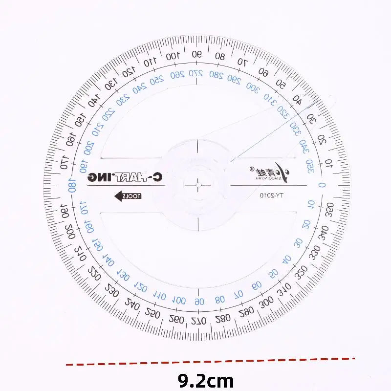 360° Circle Protractor Geometry Tool – 1, 3 or 5 Pack Geometry Protractor Nixie 1pcs