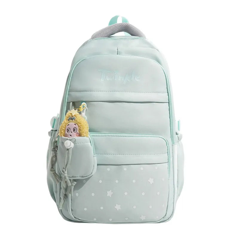 Korean Style Large Capacity Waterproof School Backpack School Backpack Nixie