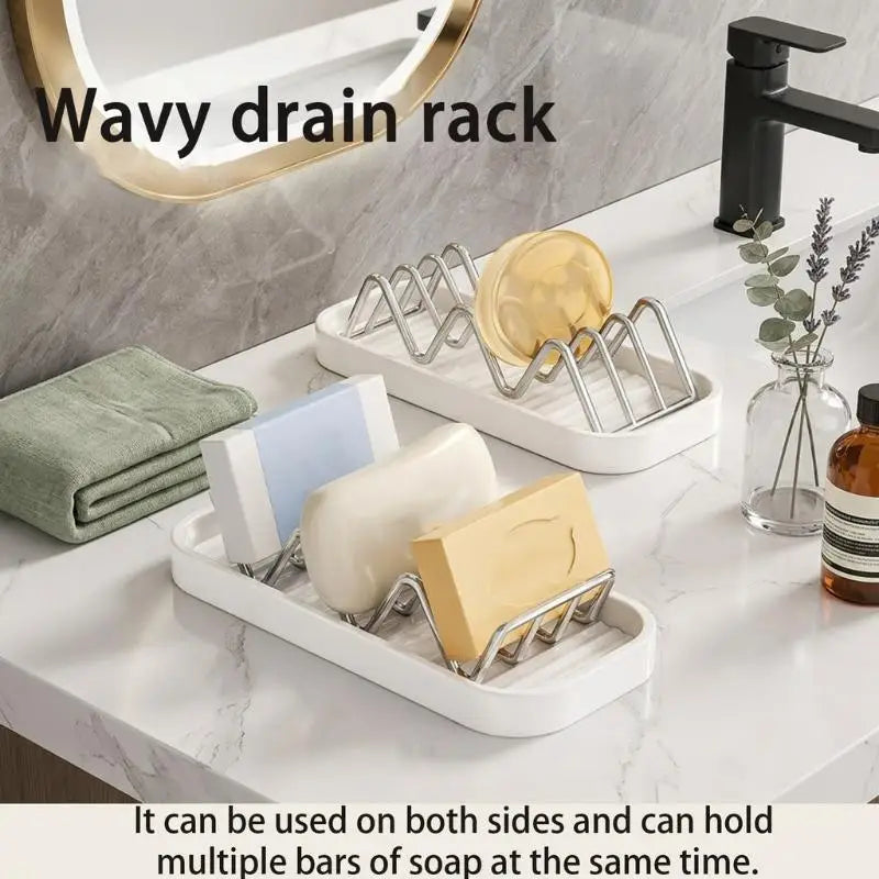 Self-Draining Soap Holder – Rustproof Stainless Steel, No Drill Soap Dish Holder Nixie