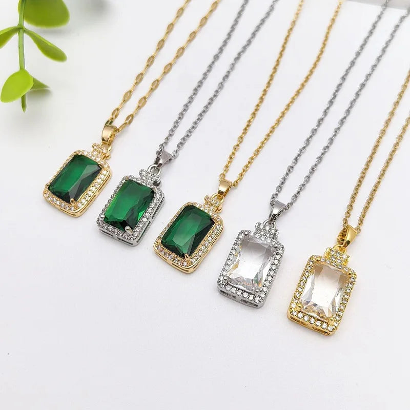 Geometric Pendant Necklace – Stainless Steel Clavicle Chain Pendant Necklace Nixie
