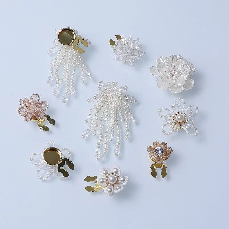 Pearl Button Covers Shirt Cufflinks – DIY Alloy Accessories