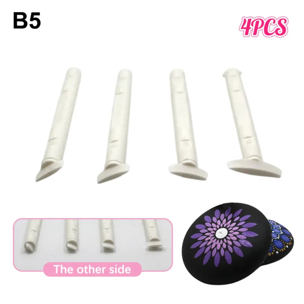 4-Piece Floral Dotting Tools – Art Stamp & Embossing Pen Set Art Dotting Tool Set Nixie B5
