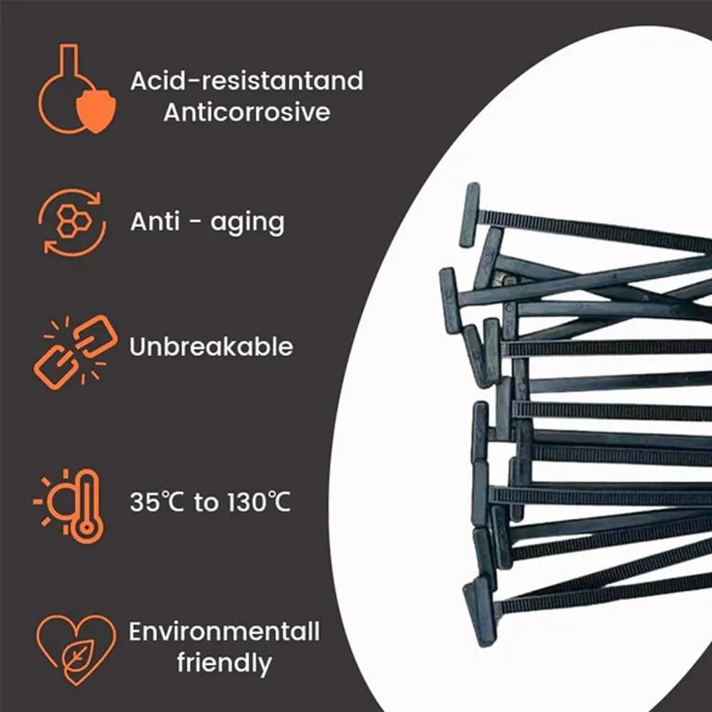 Nylon Zip Tie Buckles Self-Locking 20/50/100 Pcs Heavy Duty