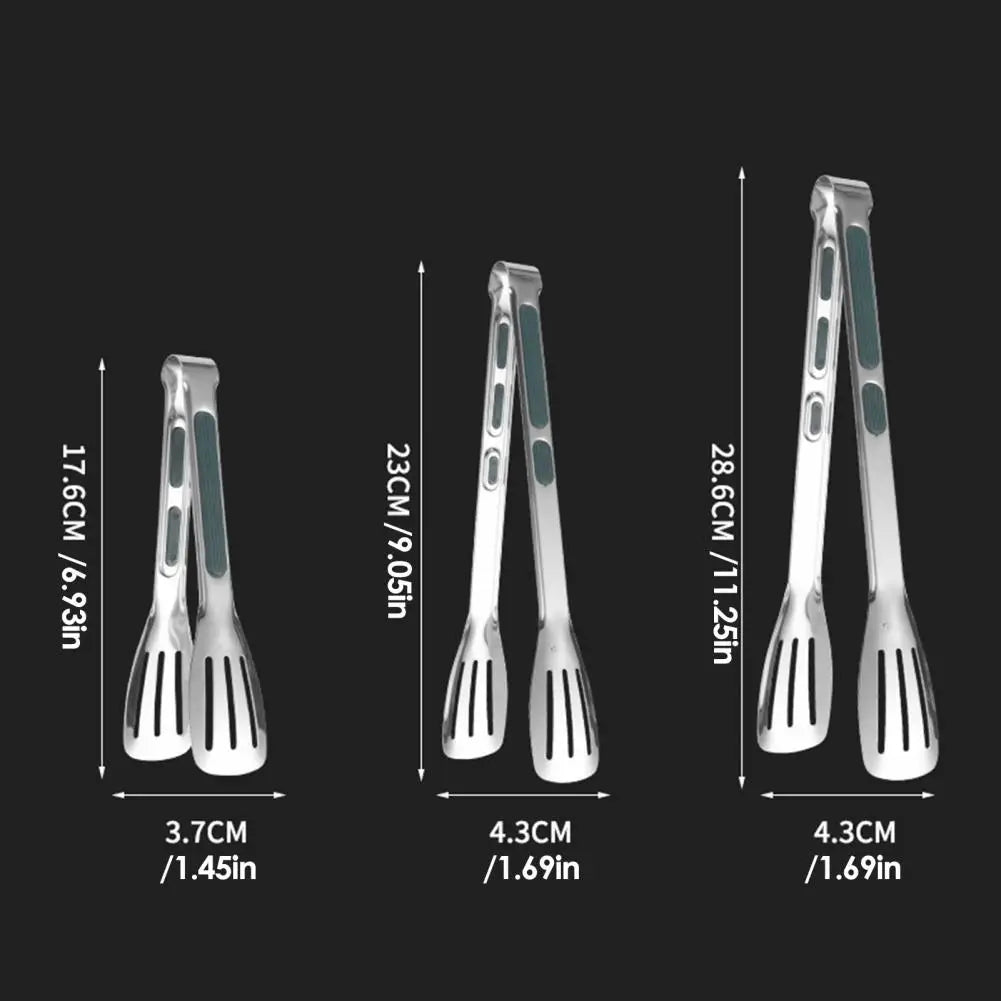 Stainless Steel Serving Tongs – Non-Slip BBQ Kitchen Tongs Kitchen Serving Tongs Nixie