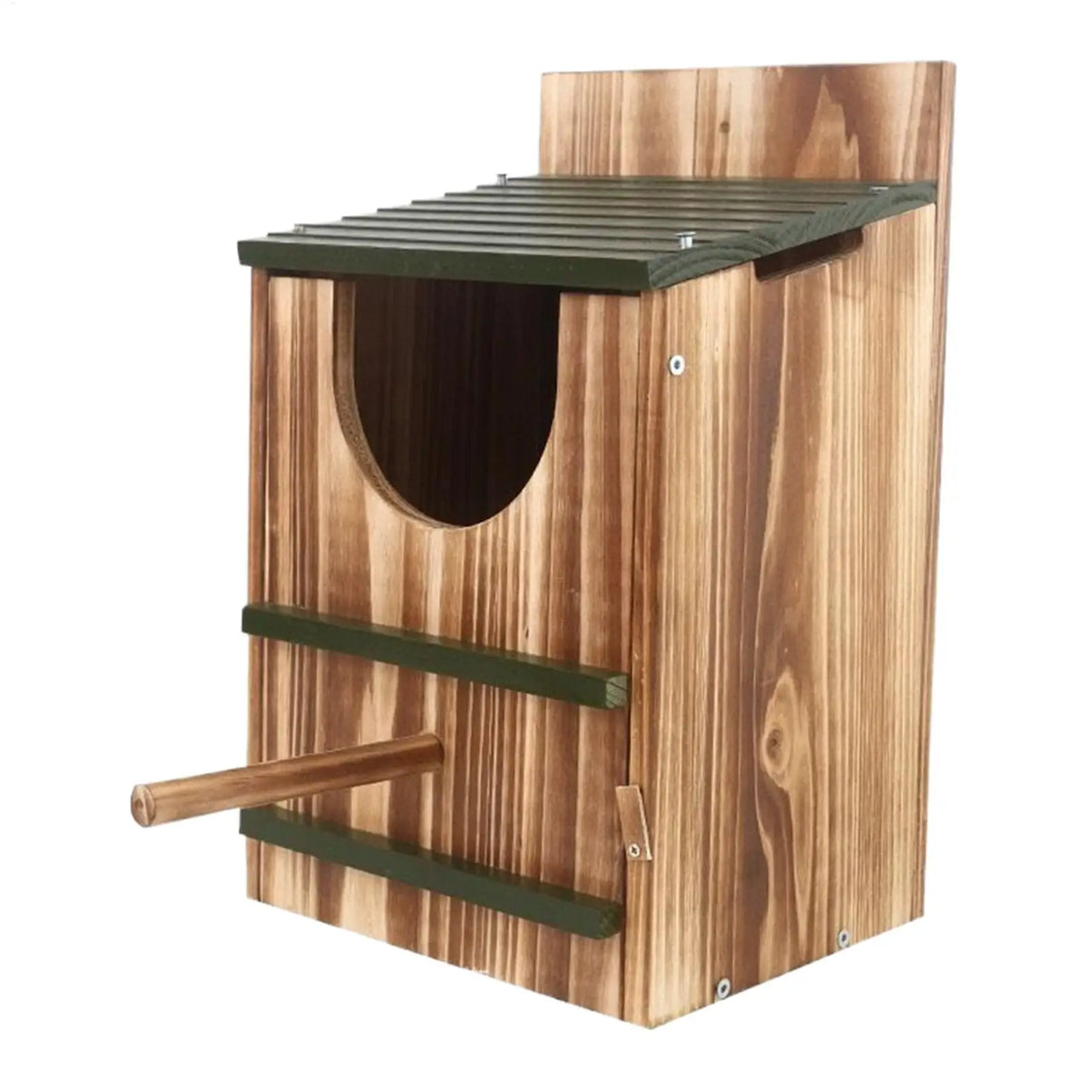Carbonized Wood Owl Nesting Box – Waterproof Outdoor Bird House Owl Nesting Box Nixie Default Title