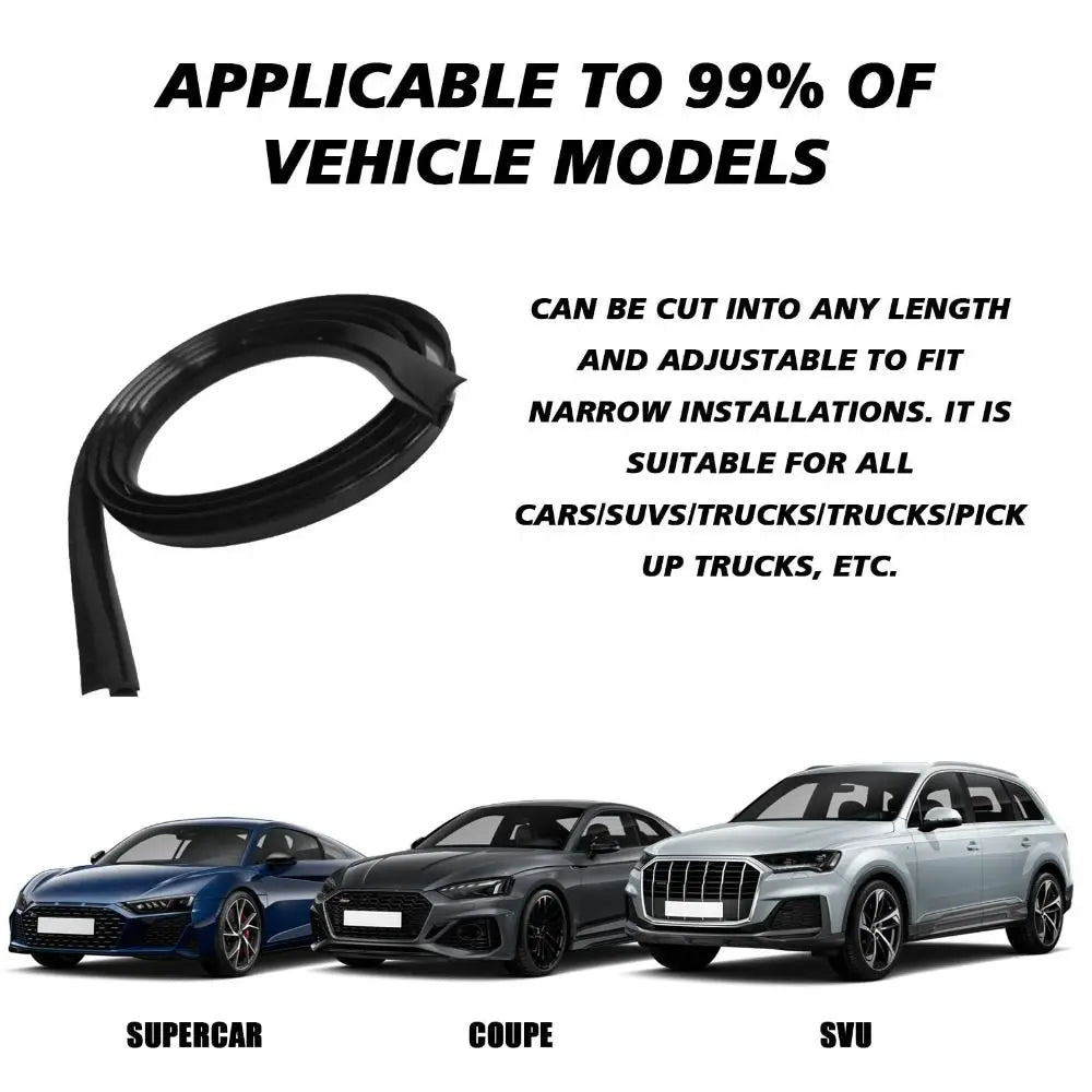 H-Shape Car Windshield Rubber Seal Strip 1.7M Weather Strip