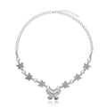 2PC Antique Silver Butterfly Faux Pearl Choker Necklace Set Choker Necklace Set Nixie The details of the 2 different options a