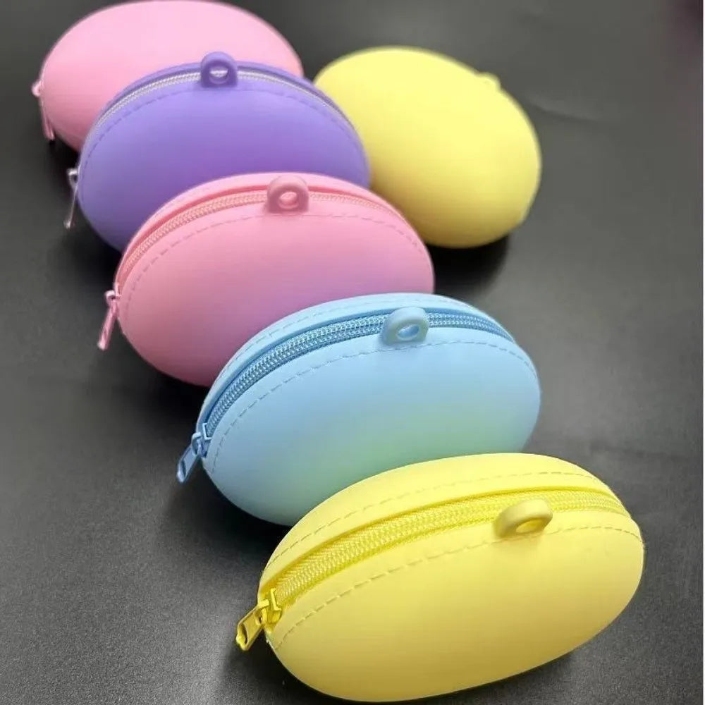 Silicone Mini Coin Purse Candy Color Zipper Wallet & Earphone Bag Silicone Coin Purse Nixie