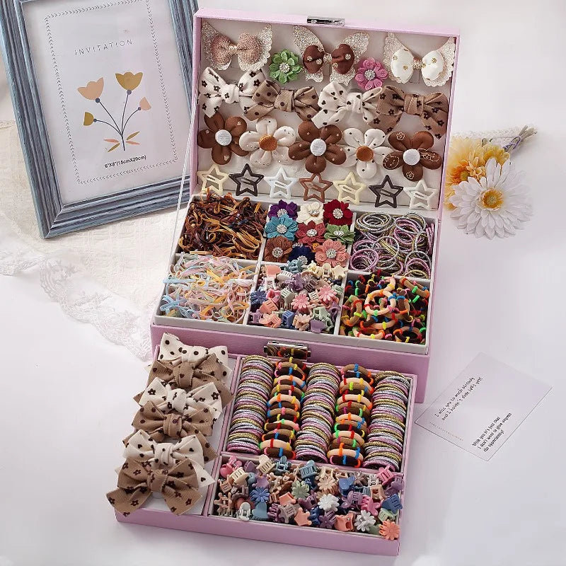 763-Piece Girls Hair Accessories Set – Bows, Clips & Ties Girls Hair Accessories Nixie