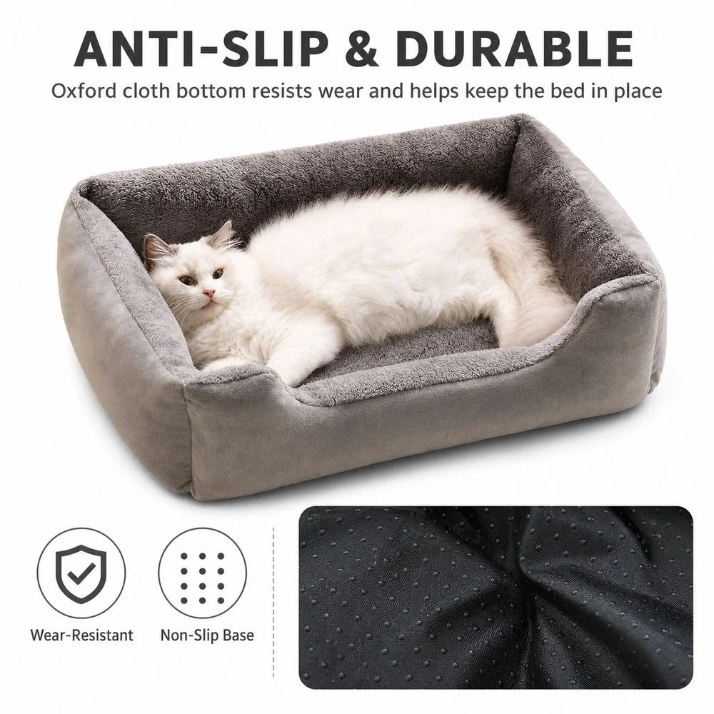 Soft Plush Pet Bed – Cozy Cat & Dog Cushion Mat Pet Cushion Bed Nixie