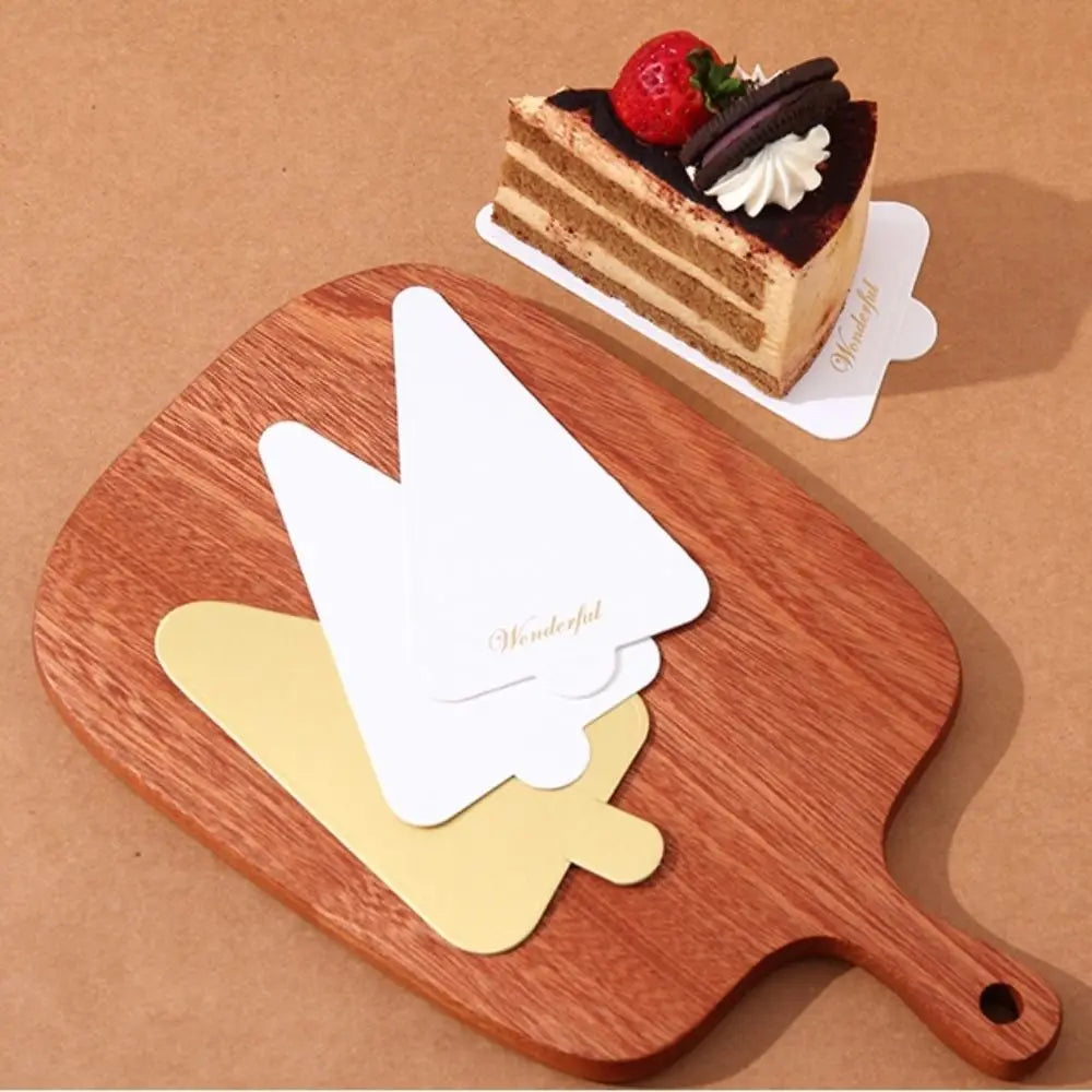 50/100pcs Disposable Cake Boards Gold White Paper Food Mats Cake Boards Nixie