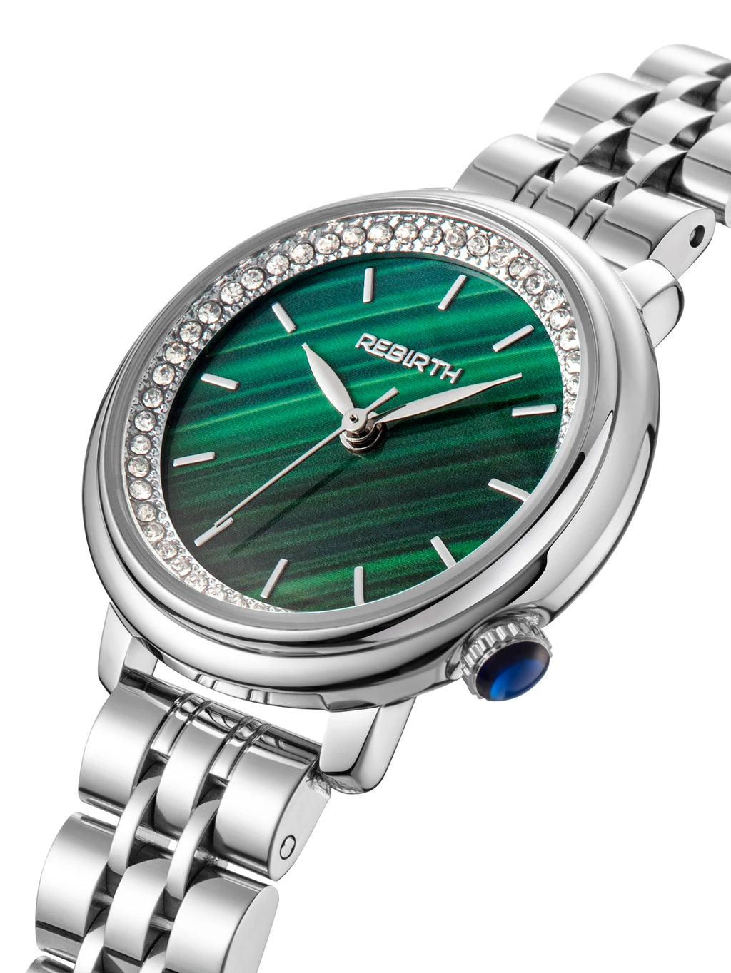 REBIRTH Casual Quartz Watch – Minimalist Stainless Band Quartz Watch Nixie Silver