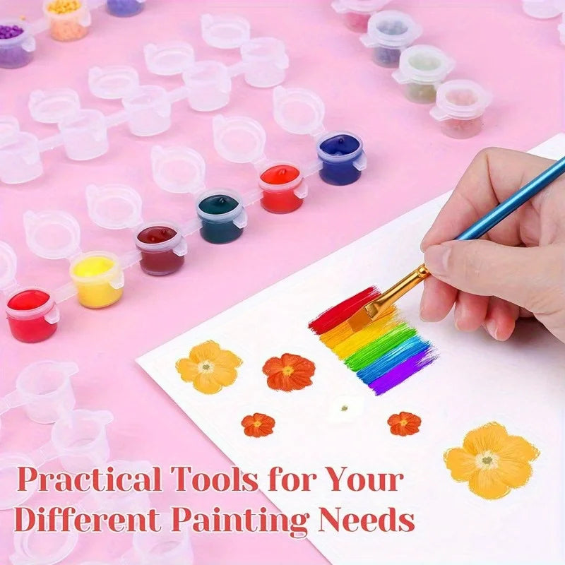 6-Pot Mini Paint Cup Strip – Plastic Pigment Storage Container Paint Storage Cups Nixie