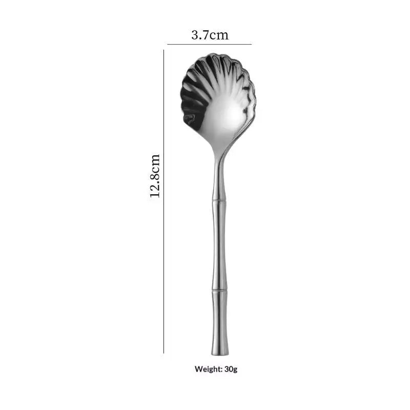 Seashell Stainless Steel Dessert Spoon | Tea & Coffee Stirrer Gift Dessert Spoon Nixie A2