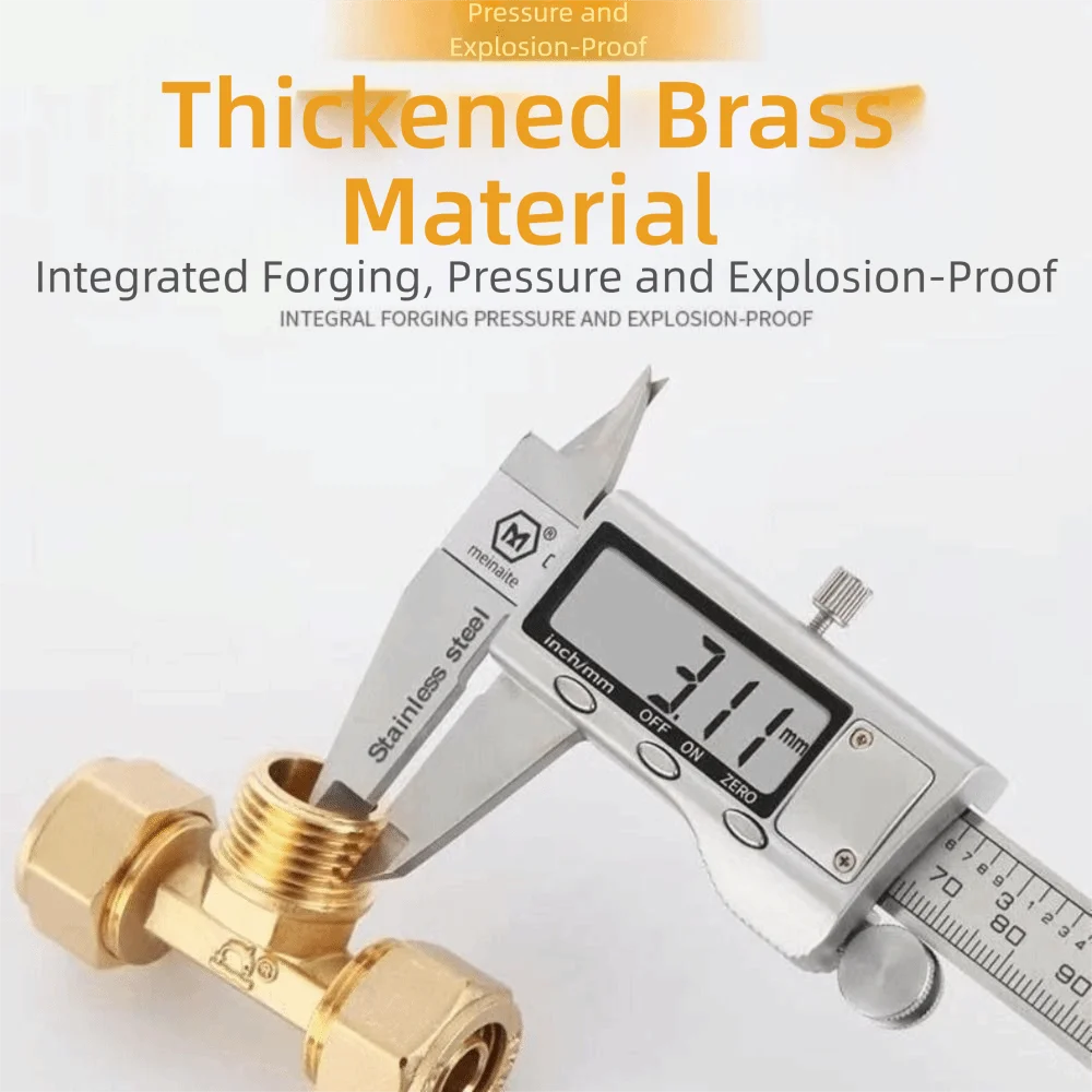 Brass Pipe Fitting Male/Female Thread Solar Water Heater 2/3 Way Brass Pipe Fitting Nixie
