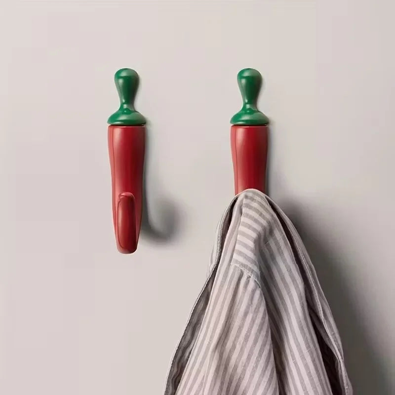 Pepper-Shaped Wall Hook – Zinc Alloy, Decorative & Durable Decorative Wall Hook Nixie