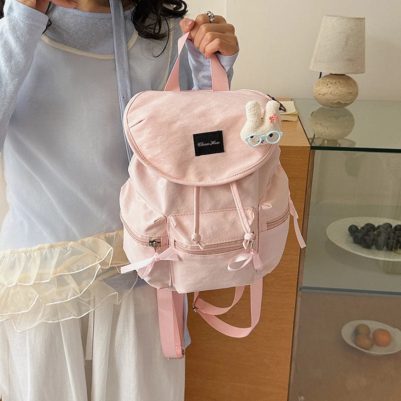 Korean-Style Small Canvas Backpack for Women | Travel & School Women's Backpack Nixie