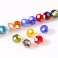 150Pcs 3mm Faceted Crystal Glass Spacer Beads for Jewelry Making Crystal Spacer Beads Nixie 1-Randomly mix color 3mm-150Pcs