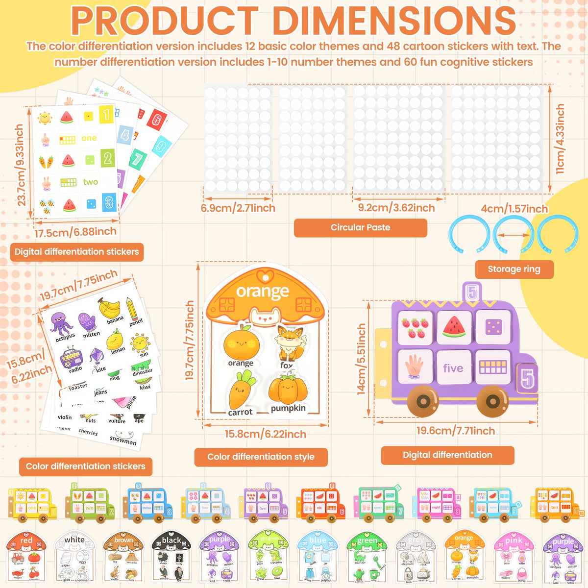 Montessori Busy Book Set – Color & Number Learning for Kids Educational Activity Book Nixie