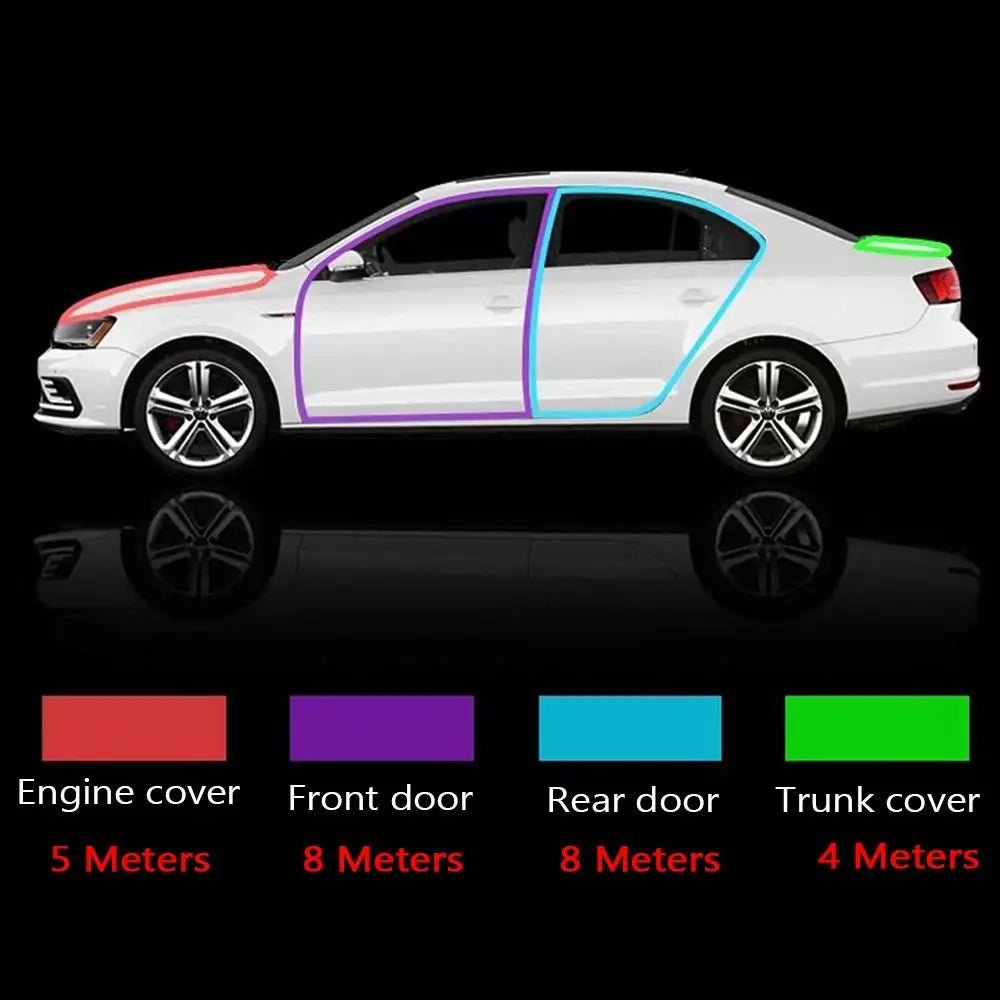 B Shape Rubber Car Door Seal Strip 5M/10M Weatherstripping Car Door Seal Strip Nixie